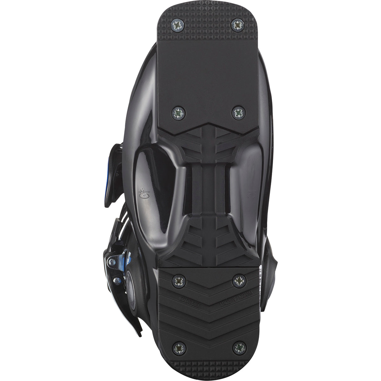 TeamT2-Black ski boot with branding on a white background