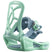 Goodtime- A Salomon Goodtime snowboard binding for kids, featuring a white baseplate with black details and branding, designed for lightweight and easy use.