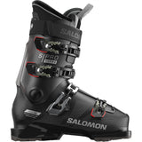 S/Pro Supra 90- Black ski boot with visible branding on a white background
