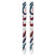 S/Lab QST Blank- Pair of Salomon skis with colorful design on a white background