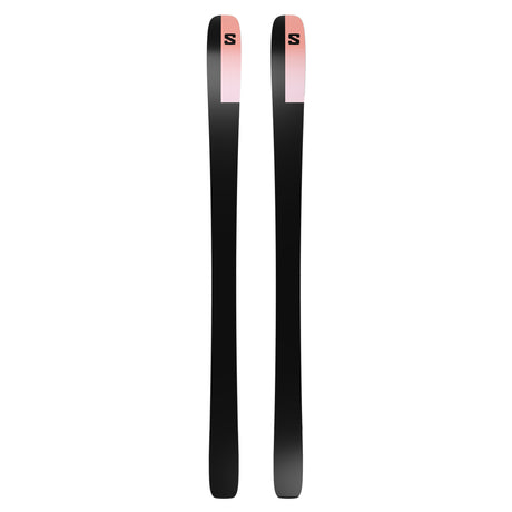 W Stance Pro 88- Pair of skis with a purple and pink gradient on a white background