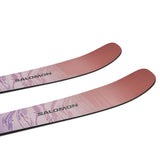 W Stance Pro 88- Pair of skis with a purple and pink gradient on a white background