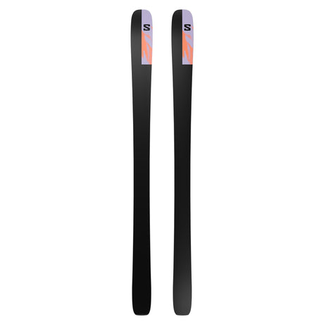 Stance Pro 96- A pair of Salomon Stance Pro 96 adult skis for the year 2027, featuring a black, orange, and blue color scheme.