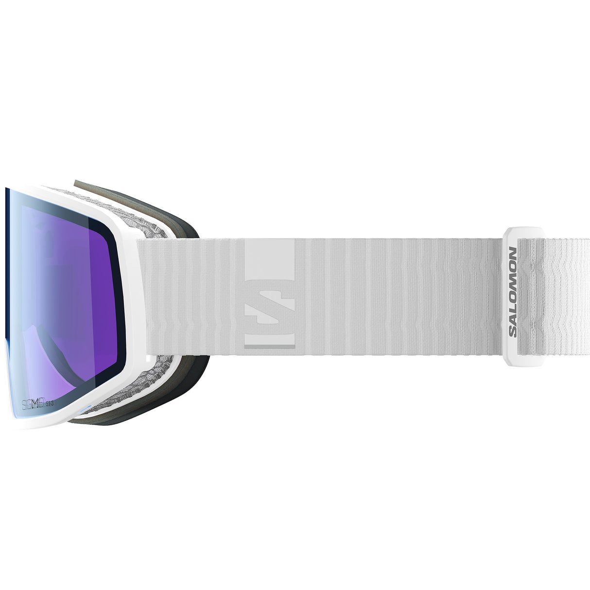 Sentry Pro OTG Sigma Photo- White goggles with blue-tinted lens on a white background