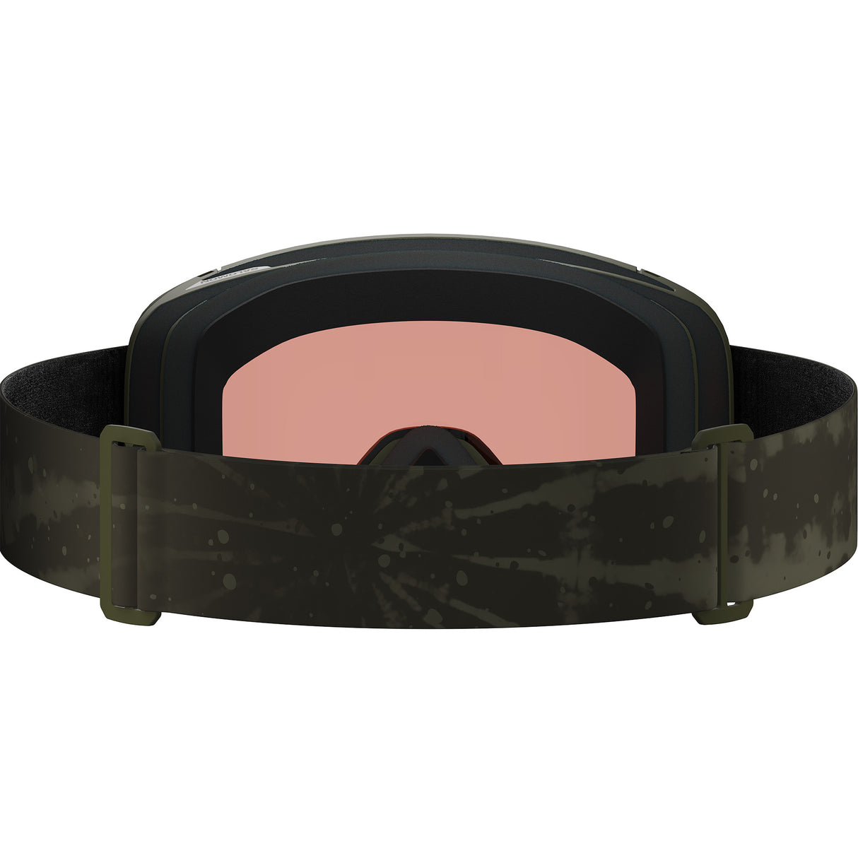 Aksium 2.0 Photo- Salomon ski goggles with green frame and blue lenses on a white background
