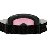 Aksium 2.0 Photo- Salomon ski goggles with black frame and yellow/red lenses on a white background