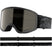 Aksium 2.0 S-Black ski goggles with a strap on a white background