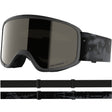 Aksium 2.0 S-Black ski goggles with a strap on a white background