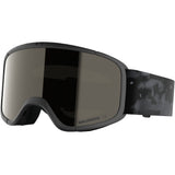 Aksium 2.0 S-Black ski goggles with a strap on a white background