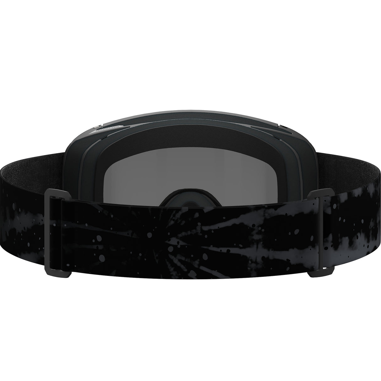 Aksium 2.0 S-Black ski goggles with a strap on a white background