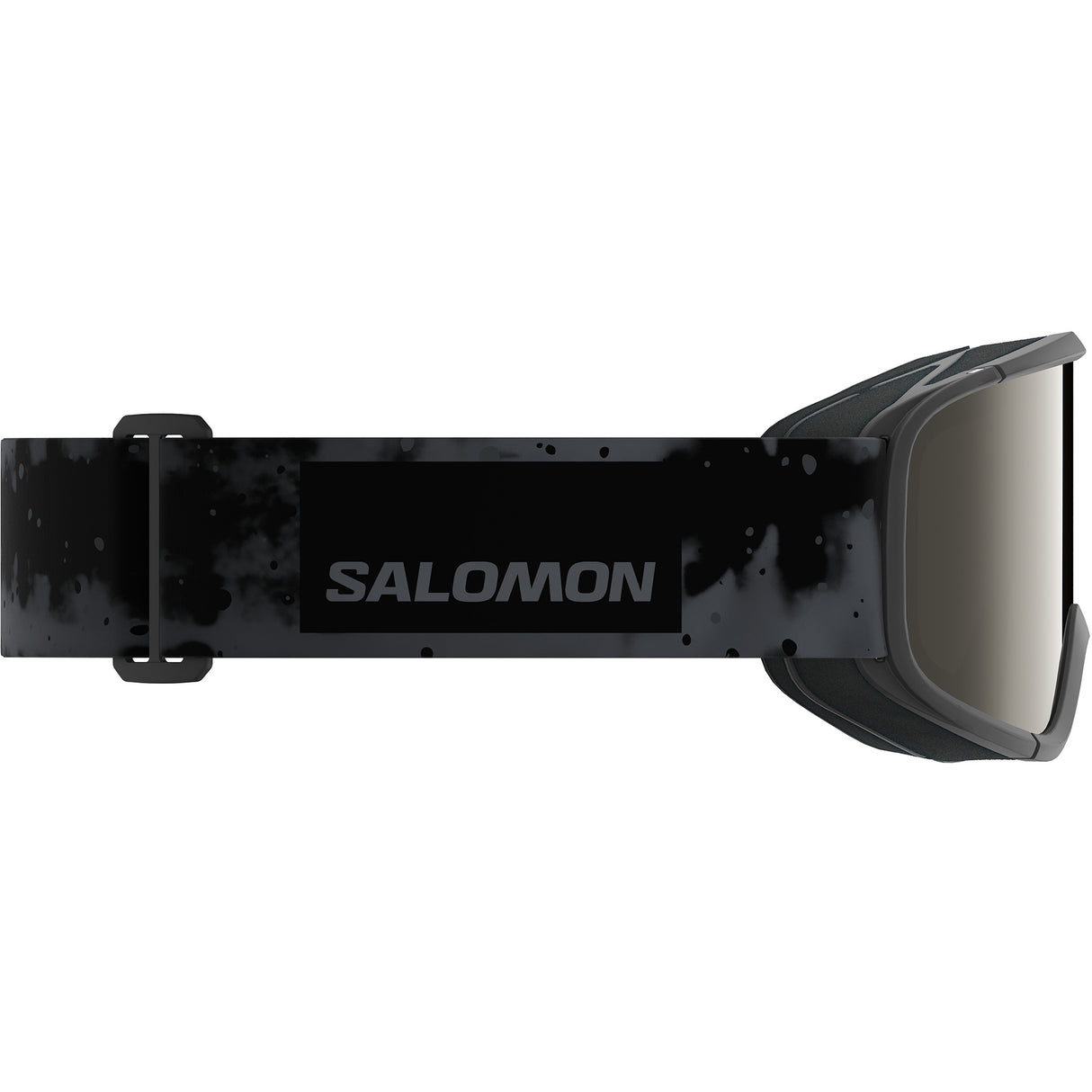 Aksium 2.0 S-Black ski goggles with a strap on a white background