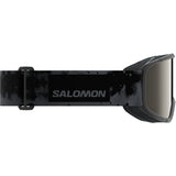 Aksium 2.0 S-Black ski goggles with a strap on a white background