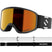 Aksium 2.0 S-Black ski goggles with a strap on a white background