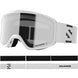 Aksium 2.0 S-White ski goggles with a strap on a white background