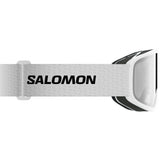 Aksium 2.0 S-White ski goggles with a strap on a white background