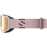 Aksium 2.0 S-Pink ski goggles with a strap on a white background