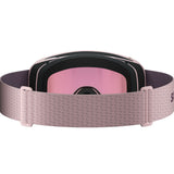 Aksium 2.0 S-Pink ski goggles with a strap on a white background