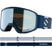 Aksium 2.0 S-Blue ski goggles with a strap on a white background