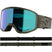 Aksium 2.0 S-Green ski goggles with a strap on a white background