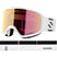 Lumi-White ski goggles with red lenses and a white band with Salomon branding on a white background