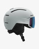 Driver Prime Sigma Photo MIPS Helmet-Light blue ski helmet with a blue lens visor on a white background