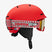 Player Junior Helmet and Goggle Combo- Red helmet and goggles with 'Salomon' branding on a white background
