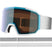 S/View 3 Photo- White goggles with a reflective lens on a white background