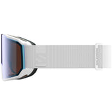 S/View 3 Photo- White goggles with a reflective lens on a white background