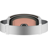 S/View 3 Photo- White goggles with a reflective lens on a white background