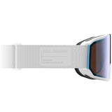 S/View 3 Photo- White goggles with a reflective lens on a white background