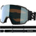 S/View 3- Salomon ski goggles with blue lens and a black strap on a white background