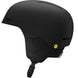 BrigadeIndexMIPS- Black helmet with black chin strap on a white background