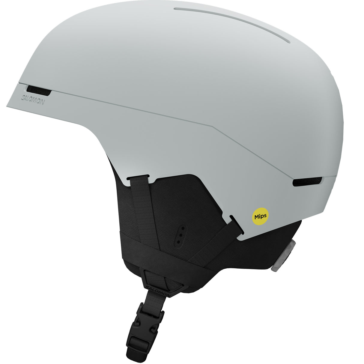 BrigadeIndexMIPS-Light blue helmet with black chin strap on a white background