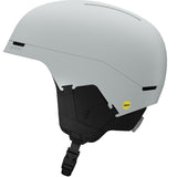 BrigadeIndexMIPS-Light blue helmet with black chin strap on a white background