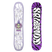 Grace- A kids' snowboard with a predominantly purple color and white detailing, featuring a floral and butterfly pattern, and the Salomon brand name.