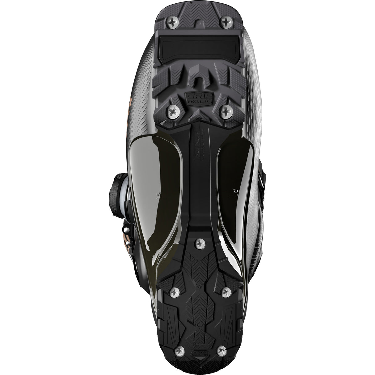 S/Pro Delta BOA 95 W- A Salomon S/Pro Delta BOA 95 W GW women's ski boot with a black upper and BOA lacing system.