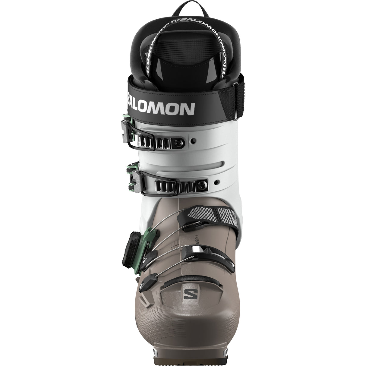 Shift Supra BOA 100- Salomon ski boot with visible branding on a white background