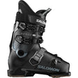 Sense 70- Salomon Sense 70 GW Kids Ski Boots in black with blue accents, featuring multiple buckles and the Salomon logo on the side.