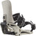 XASupermatic-Salomon XA Supermatic snowboard bindings in black and beige color, featuring a step-in system with dual straps and a highback, designed for aggressive all-mountain riding.
