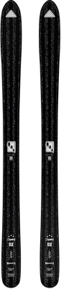 Depart .02-Two black skis with visible branding on a white background