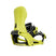 LTSupermatic- Neon green snowboard binding with 'Nidecker' branding on a white background