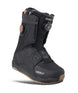 LashedDoubleBOA-Black snowboard boot with brown sole on a white background