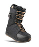 LashedHybrid-Black and brown boot with brand logo on a white background
