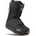 LashedWideDoubleBOA-Black snowboard boot with brown accents on a white background