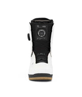 Lasso- White and black dual BOA snowboard boot on a white background
