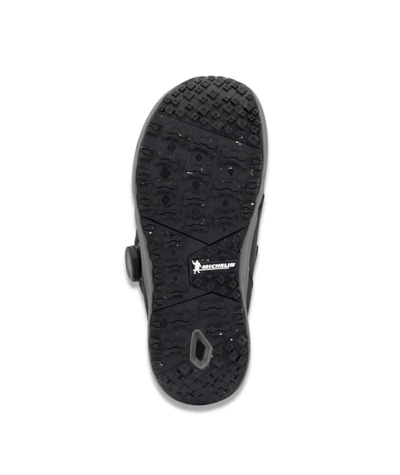 LassoPro- Black dual BOA snowboard boot on a white background