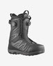 LaunchBOASjBOA-Black snowboard boot with white sole on a white background