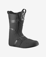 LaunchBOASjBOA-Black snowboard boot with white sole on a white background