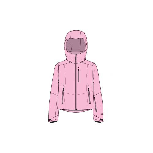 LawrenceJacket2.0- Pink ski jacket on a white background