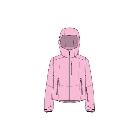 LawrenceJacket2.0- Pink ski jacket on a white background